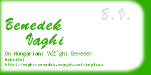 benedek vaghi business card